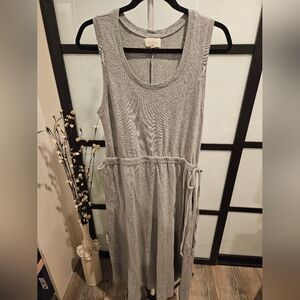 MELLODAY Heather Gray Midi Dress